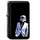 Star Wars Storm Trooper In Suit - Oil Windproof Flip Top Black Lighters Briquet Encendedor