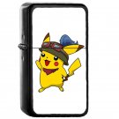 Teemo Pikachu Pokemon League of Legends LoL - Oil Windproof Flip Top Black Lighters
