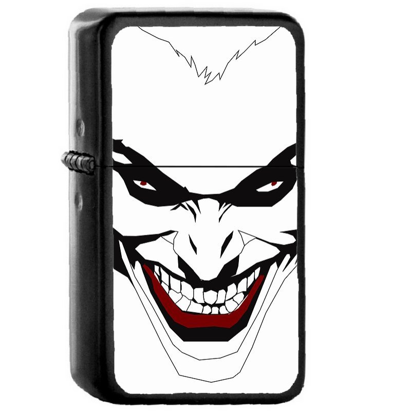 The Jokers Smile - Oil Windproof Flip Top Black Lighters Briquet Encendedor 1