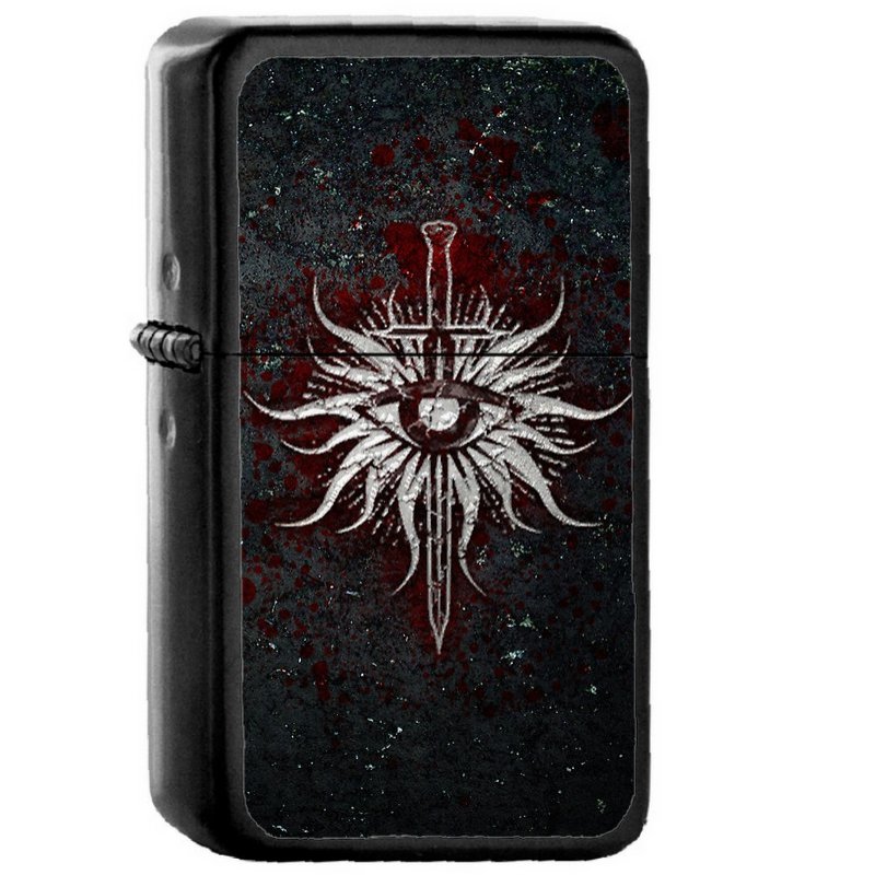 The Inquisition - Oil Windproof Flip Top Black Lighters Briquet Encendedor 1