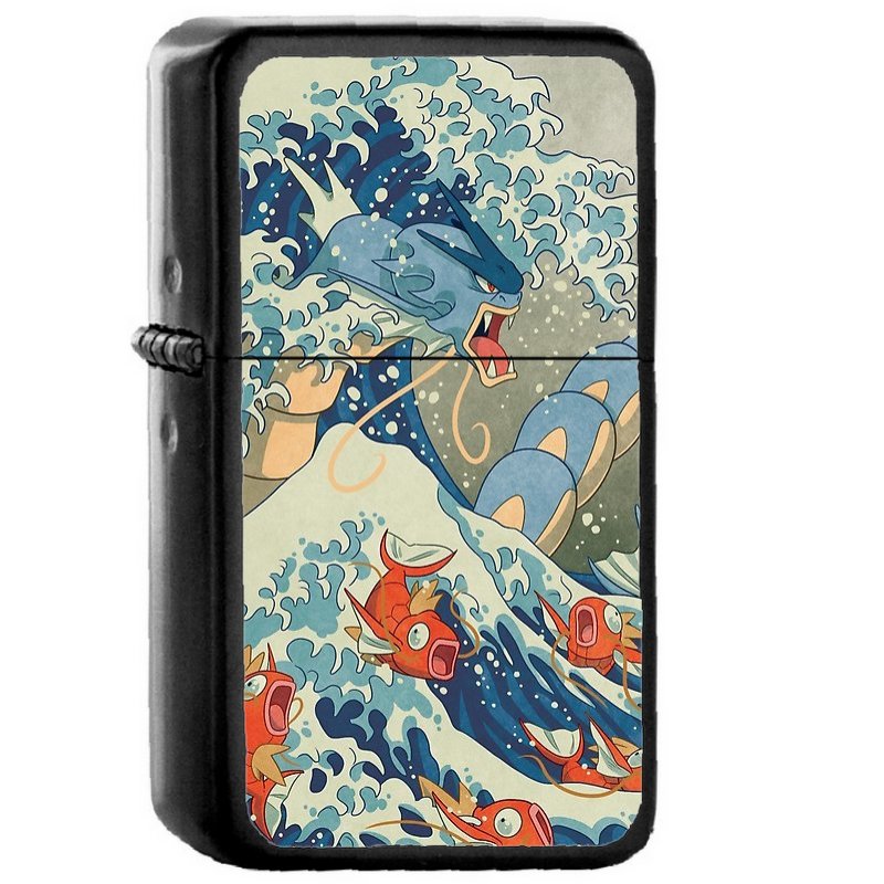 The Great Wave Off Kanto - Oil Windproof Flip Top Black Lighters Briquet Encendedor 1