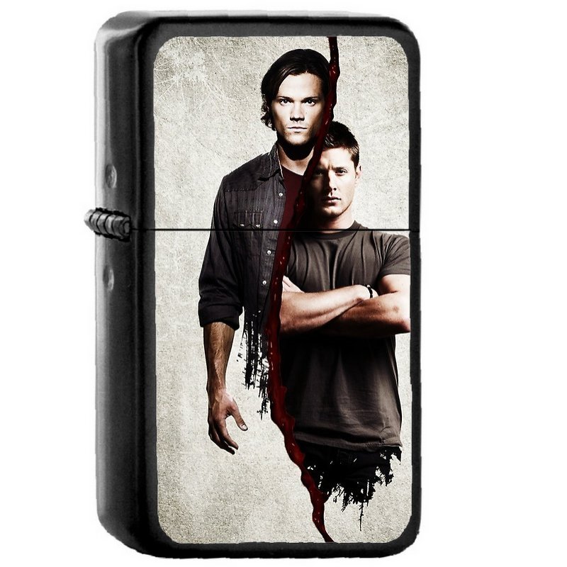 Supernatural Dean And Sam - Oil Windproof Flip Top Black Lighters Briquet Encendedor