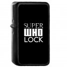 Superwholock Sherlock Doctor Who - Oil Windproof Flip Top Black Lighters Briquet Encendedor