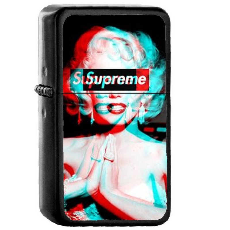 Supreme Marilyn Monroe - Oil Windproof Flip Top Black Lighters Briquet Encendedor