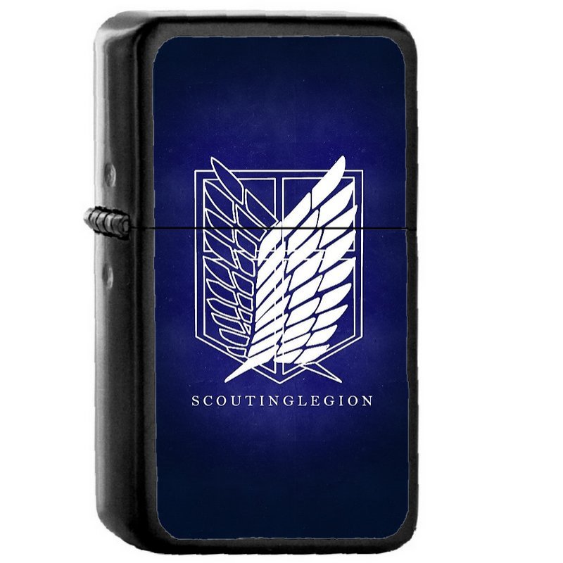 Survey Corps - Oil Windproof Flip Top Black Lighters Briquet Encendedor