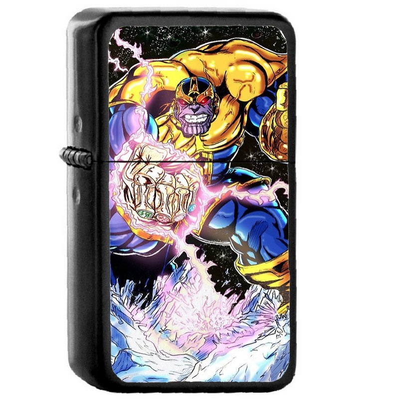 Thanos The First Marvel The Avengers - Oil Windproof Flip Top Black Lighters Briquet Encendedor 1
