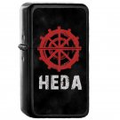 The 100 Heda Symbol Black - Oil Windproof Flip Top Black Lighters Briquet Encendedor