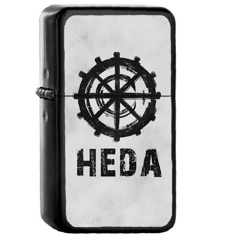 The 100 Heda Symbol - Oil Windproof Flip Top Black Lighters Briquet Encendedor