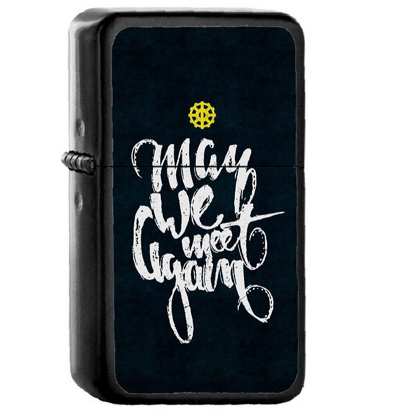 The 100 May We Meet Again - Oil Windproof Flip Top Black Lighters Briquet Encendedor 1
