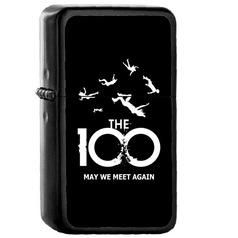 The 100 Meet Again - Oil Windproof Flip Top Black Lighters Briquet Encendedor