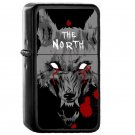 The North Wolf - Oil Windproof Flip Top Black Lighters Briquet Encendedor