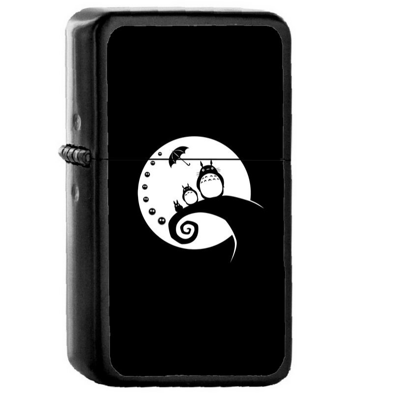 The Neighbor Totoro Before Christmas - Oil Windproof Flip Top Black Lighters Briquet Encendedor