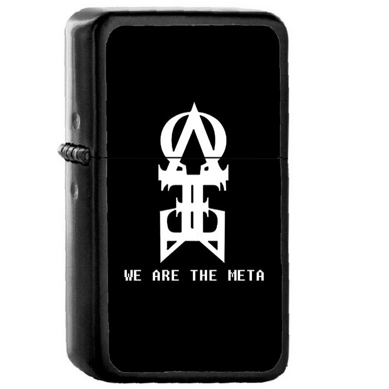 The Meta - Oil Windproof Flip Top Black Lighters Briquet Encendedor