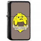 Unacceptable - Oil Windproof Flip Top Black Lighters Briquet Encendedor