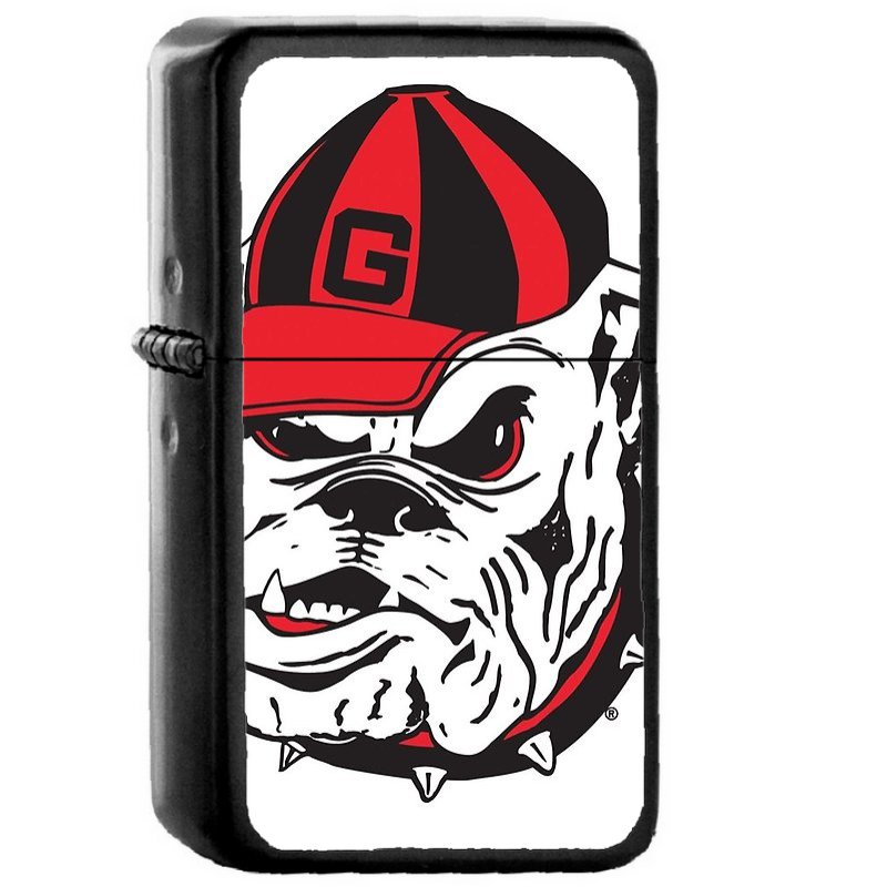 Uga Bulldog - Oil Windproof Flip Top Black Lighters Briquet Encendedor