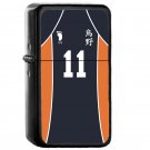 Tsukishimas Jersey - Oil Windproof Flip Top Black Lighters Briquet Encendedor