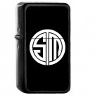 Tsm White - Oil Windproof Flip Top Black Lighters Briquet Encendedor