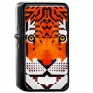 Triangle Tiger - Oil Windproof Flip Top Black Lighters Briquet Encendedor