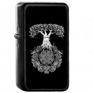 Tree Of Life - Oil Windproof Flip Top Black Lighters Briquet Encendedor