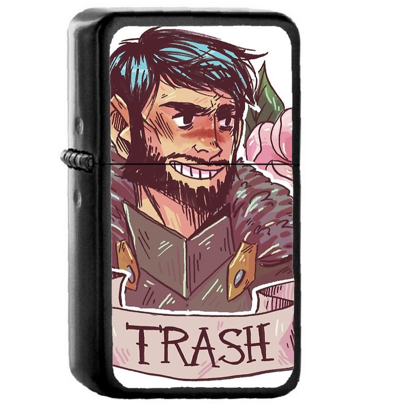 Trash Hawke - Oil Windproof Flip Top Black Lighters Briquet Encendedor