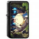 Totoro Sleeping Japanese Anime - Oil Windproof Flip Top Black Lighters Briquet Encendedor