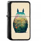 Tonari No Totoro Japanese Anime - Oil Windproof Flip Top Black Lighters Briquet Encendedor