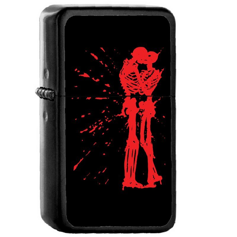 Till Death - Oil Windproof Flip Top Black Lighters Briquet Encendedor