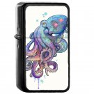 Octopus - Oil Windproof Flip Top Black Lighters Briquet Encendedor