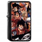 One Piece Japanese Manga - Oil Windproof Flip Top Black Lighters Briquet Encendedor 5