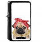 Pug Life - Oil Windproof Flip Top Black Lighters Briquet Encendedor 1