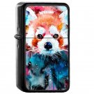 Red Panda - Oil Windproof Flip Top Black Lighters Briquet Encendedor