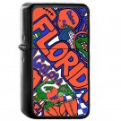University Of Florida Collage - Oil Windproof Flip Top Black Lighters Briquet Encendedor