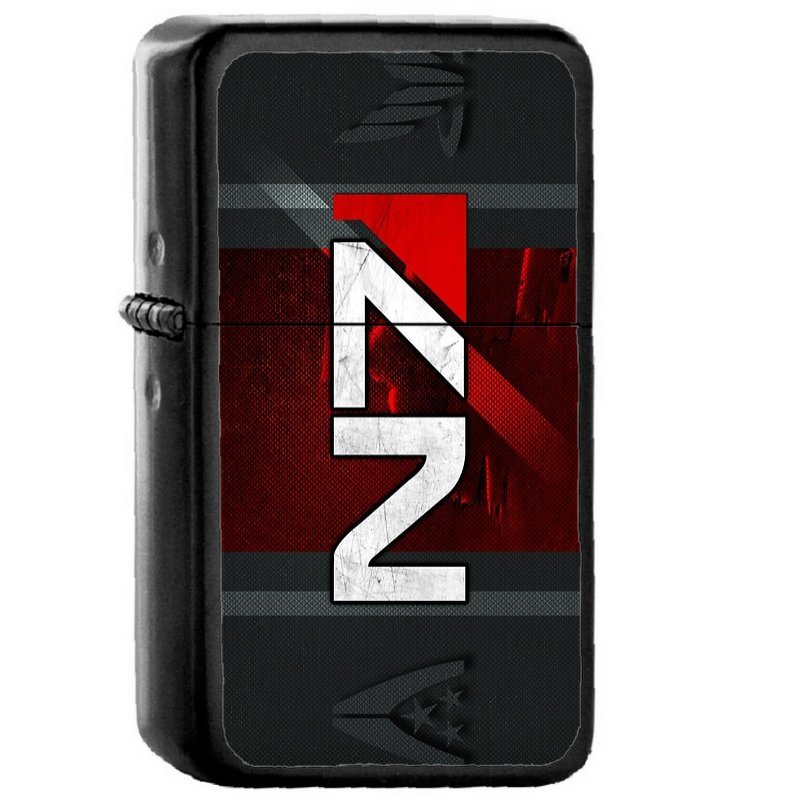 N7 Shield - Oil Windproof Flip Top Black Lighters Briquet Encendedor
