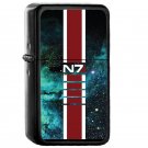 N7 Galaxy Armor Stripe - Oil Windproof Flip Top Black Lighters Briquet Encendedor