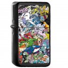 Myth And Legend Pok Maniacal - Oil Windproof Flip Top Black Lighters Briquet Encendedor