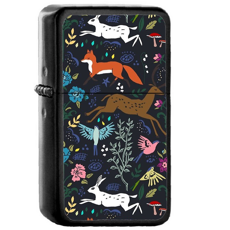 Mystic Forest - Oil Windproof Flip Top Black Lighters Briquet Encendedor