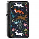 Mystic Forest - Oil Windproof Flip Top Black Lighters Briquet Encendedor