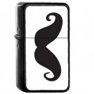 Moustache - Oil Windproof Flip Top Black Lighters Briquet Encendedor