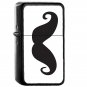 Moustache - Oil Windproof Flip Top Black Lighters Briquet Encendedor