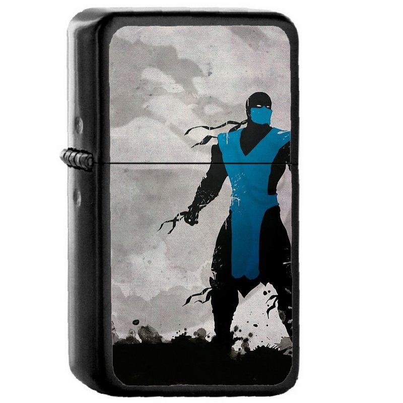 Mortal Kombat Inspired Sub Zero Poster - Oil Windproof Flip Top Black Lighters Briquet Encendedor