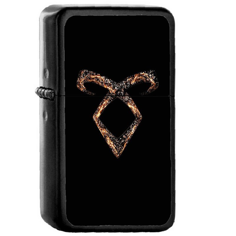 Mortal Instruments Angelic Power Rune - Oil Windproof Flip Top Black Lighters Briquet Encendedor