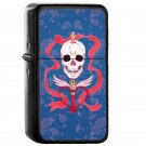 Moon Skull - Oil Windproof Flip Top Black Lighters Briquet Encendedor