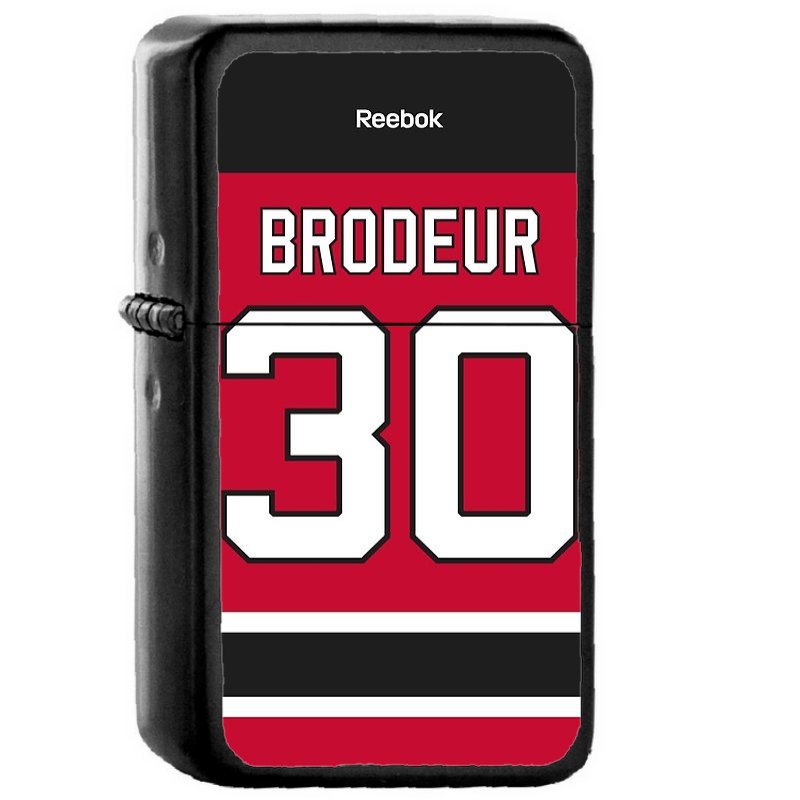 New Jersey Devils Martin Brodeur Jersey - Oil Windproof Flip Top Black Lighters Briquet Encendedor