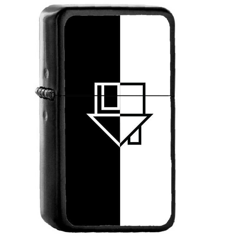 Neighbourhood Logo Case - Oil Windproof Flip Top Black Lighters Briquet Encendedor