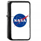 Nasa Logo At The Chest - Oil Windproof Flip Top Black Lighters Briquet Encendedor