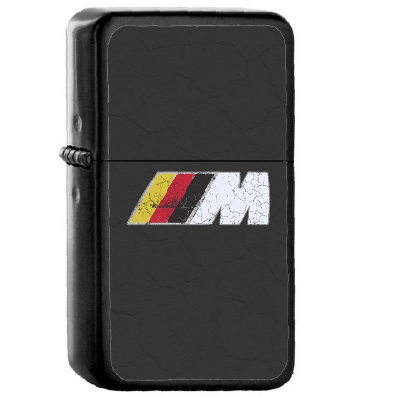 Old German M BMW - Oil Windproof Flip Top Black Lighters Briquet Encendedor