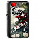 Okami Wolf - Oil Windproof Flip Top Black Lighters Briquet Encendedor