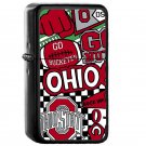 Ohio State University Collage - Oil Windproof Flip Top Black Lighters Briquet Encendedor