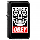 Obey - Oil Windproof Flip Top Black Lighters Briquet Encendedor