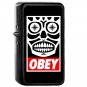 Obey - Oil Windproof Flip Top Black Lighters Briquet Encendedor